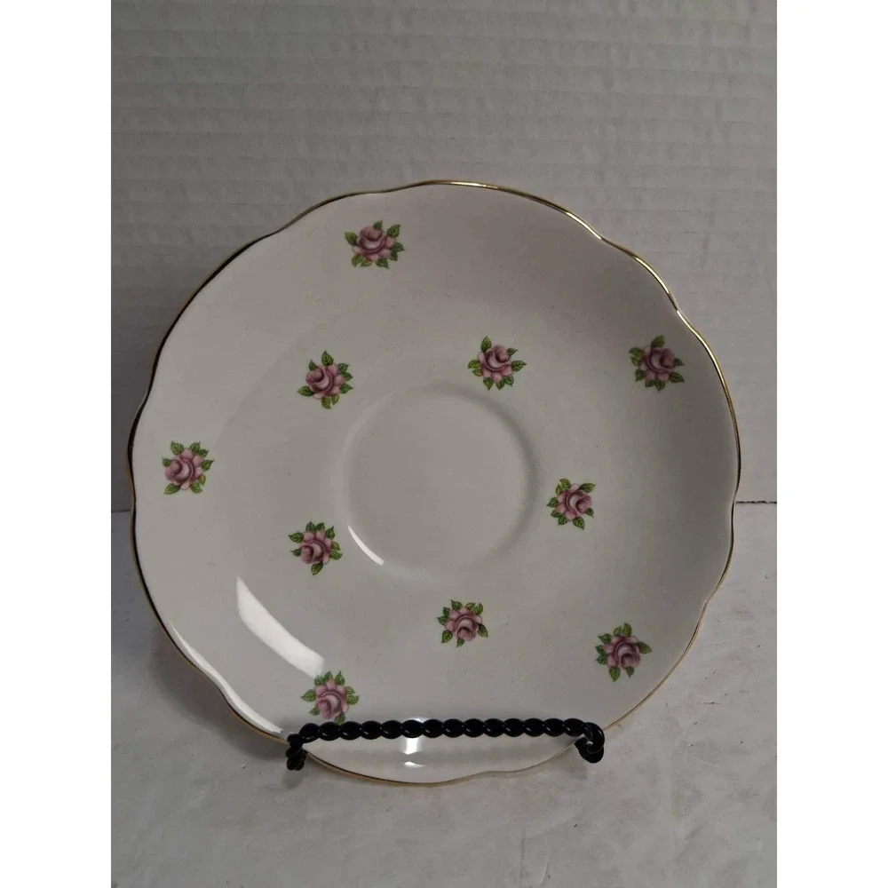 Vintage Regency English Bone China Cup Saucer Pink Roses Made‎ in England